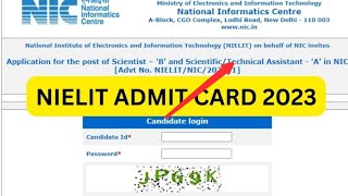 NIELIT Admit Card 2023 Download Exam Date Exam Pattern [upl. by Eelatan]