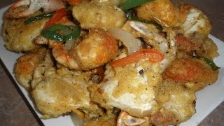 Salt and Pepper Blue Crab Recipe [upl. by Niemad52]