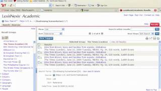 How to use LexisNexis to find articles about people events organizations [upl. by Heddi262]