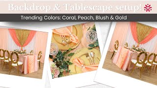 Luxury Backdrop amp Tablescape setup😍  Trending Colors  Perfect for Any Event [upl. by Eloisa]