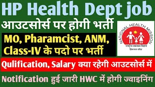 HP NHM Health job MO Pharmacist ANMClassIV ll HP NHM Outsource Latest Job job gk [upl. by Ecar]