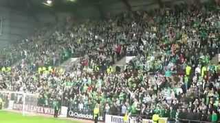 Hearts fans silenced by Celtic fans [upl. by Rep]