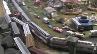 train wrecks on hojimbos ho train layout [upl. by Rickert784]