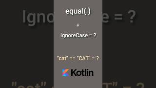 Compare Case sensitive strings equal  ignoreCase kotlin tips tricks shorts android java [upl. by Anrim315]