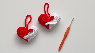 Crochet  Hugging Hearts  Amigurumi Heart Pattern [upl. by Ahsaz]