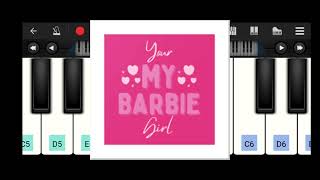 Barbie girl piano tutorial viralvideo piano video shorts short shortvideo subscribe [upl. by Rehc]