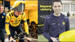 TirrenoAdriatico 2024  Paul Martens sur limprobable casque de Vingegaard et de Visma Lease a Bike [upl. by Airdnahs169]