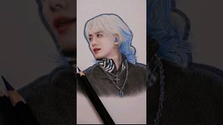 세븐틴 정한 색연필 그림 Seventeen Jeonghan colorpencil drawing drawing kpop art [upl. by Atorod127]