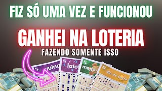 FIZ ISSO 1 VEZ E FOI SUFICIENTE  ACERTEI NA LOTERIA [upl. by Atnauqahs]