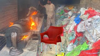 Incredible Process of Old Plastic are Recycled to Making Plastic Chair [upl. by Adnarram332]