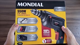 🔴Unboxing da Furadeira de Impacto Mondial 550W [upl. by Anastas]