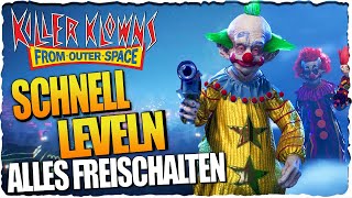 SCHNELL LEVELN und ALLES freischalten  Killer Klowns from Outer Space Guide Deutsch [upl. by Humfrey320]