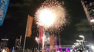 Melbourne NYE Fireworks 🎇  Docklands and Marvel stadium 🏟 [upl. by Gemini826]