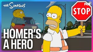 Homer Becomes A School Crossing Guard  The Simpsons [upl. by Assilat]