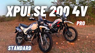 2023 Hero Xpulse 200 4V Standard vs Pro  Detailed Comparison [upl. by Eneres]