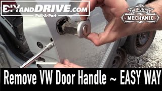 How To Remove A VW Door Handle  Salvage Yard Tips [upl. by Enaelem]