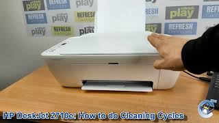 HP DeskJet 2710e How to do Printhead Cleaning Cycles and Improve Print Quality [upl. by Namialus]