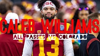 Film Room Caleb Williams Vs Colorado All Passes [upl. by Aeslehc]