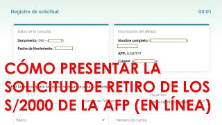 Cómo retirar la AFP Tutorial para presentar la solicitud [upl. by Elurd]