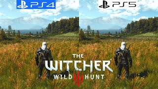 The Witcher 3 PS4 vs PS5  Graphics Comparison  Framerate  4K  60FPS  Loading Times [upl. by Adnuhsed]