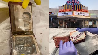 65 Year Old Wallet Discovered Behind Movie Theatre Wall [upl. by Bellew]