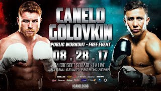 Canelo vs GGG Media Workout [upl. by Marysa180]