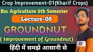 Crop Improvement1Kharif Crops Lecture08 Improvement Of Groundnutमूँगफली की खेती AG502 [upl. by Laeynad]