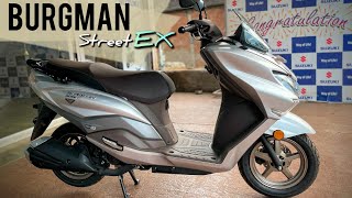 2024 Suzuki Burgman 125 Top Model🔥  Burgman 125 matte silver colour new model  Harsh verma [upl. by Danais]