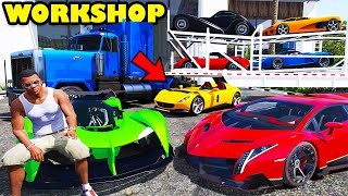 Franklin Bought Ultra Fast Supercars For His Workshop In GTA 5  SHINCHAN and CHOP [upl. by Tjon456]