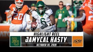 JaMycal Hasty Highlights No 18 Baylor vs Oklahoma State 2019  Stadium [upl. by Ramoj515]