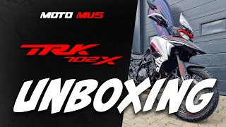 Unboxing Benelli TRK 702X 🔥  MotoMusro [upl. by Mharba237]