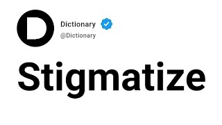 Stigmatize Meaning In English [upl. by Nico]