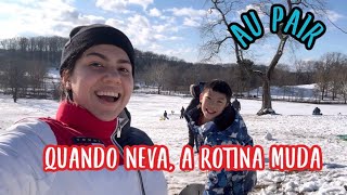 ROTINA de AU PAIR em dia de NEVE 2024 [upl. by Nnairek]