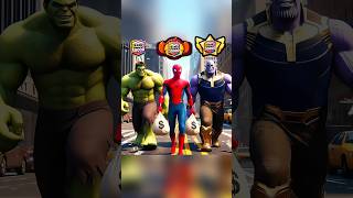 Spiderman vs Hulk vs Thanos Wanted Who is the best marvel spiderman brawlstars avengers [upl. by Burwell]