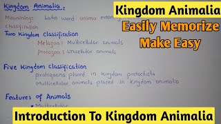 Introduction To Kingdom Animalia  Kingdom Animalia  Class 11 Biology [upl. by Tim]