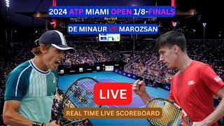 Alex de Minaur Vs Fabian Marozsan LIVE Score UPDATE Today 2024 ATP Miami Open Tennis 18Finals [upl. by Sutelc71]