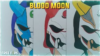 DRAWING BLOOD MOON  TIME LASPE DRAWING  FREE FIRE DRAWING [upl. by Tobit453]