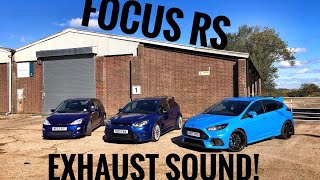 Focus RS MK1 vs MK2 vs MK3 exhaust sound [upl. by Ydisac]