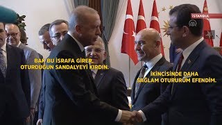 Ekrem İmamoğlunun sandalyesi kırılınca Cumhurbaşkanı Erdoğan ne dedi İmamoğlu ne cevap verdi [upl. by Shelia978]