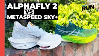 Nike Alphafly Next 2 vs ASICS Metaspeed Sky Which is the best carbon shoe [upl. by Aierbma670]