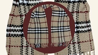 Tuto Crochet  Écharpe Tartan Simple et Élégante [upl. by Annohsal124]