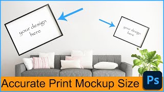 ACCURATELY size your wall art mockups in PHOTOSHOP using the analysis tool [upl. by Close]