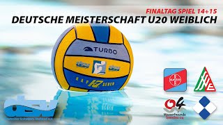 🟢🔴 Deutsche Wasserball Meisterschaft U20 Endrunde weiblich Spiel 1415 [upl. by Ballinger]