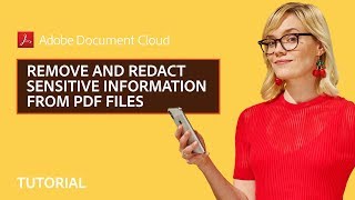 Remove and Redact Sensitive Information from PDF Files  Adobe Acrobat [upl. by Trudi]