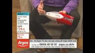 Hoover Handy Plus Rechargeable Handheld Vacuum Cleaner Demonstrated on Argos TV [upl. by Woo597]