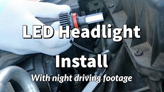 6000K Led headlight install  Featuring Chevy Malibu 2013 2014 2015 SEALIGHT Scoparc [upl. by Blain]