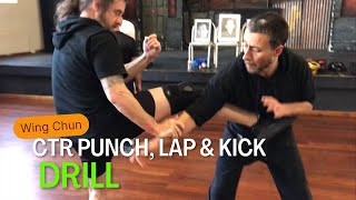 Wing Chun CTR Strike Lap amp Kick drill [upl. by Yekcin145]