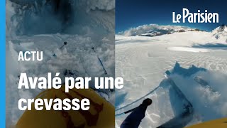 Il chute de 15 mètres dans une crevasse lors dune sortie à ski [upl. by Irollam63]