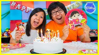 RYANS WORLD Happy Birthday Party  Surprise Toys [upl. by Ahsekad]