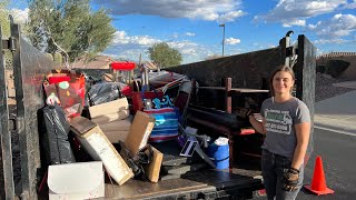 Working Hard Doing Junk Removal As A Couple In Phoenix AZ [upl. by Dylane]